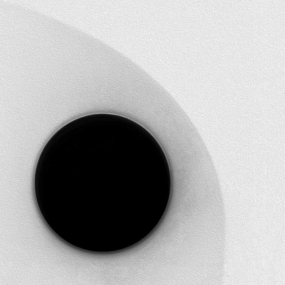 Abstract Black Circle by Gilbert Claes — canvas wall art