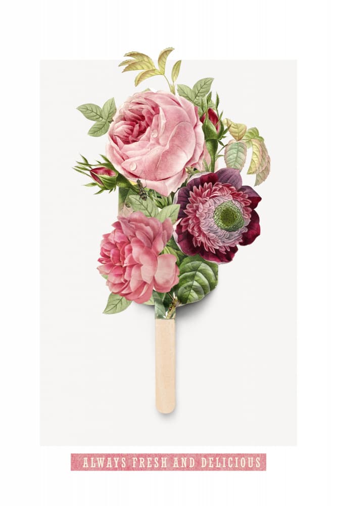 Floral Ice Pop by Marja van den Hurk — canvas wall art