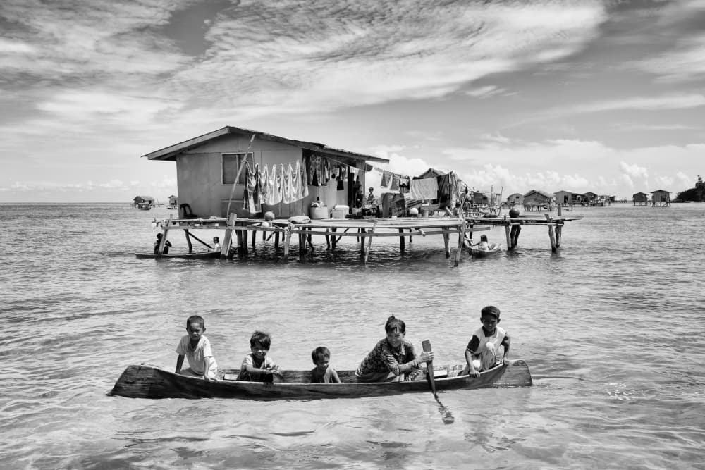 Children of the Water Village by Kieron Long — canvas wall art