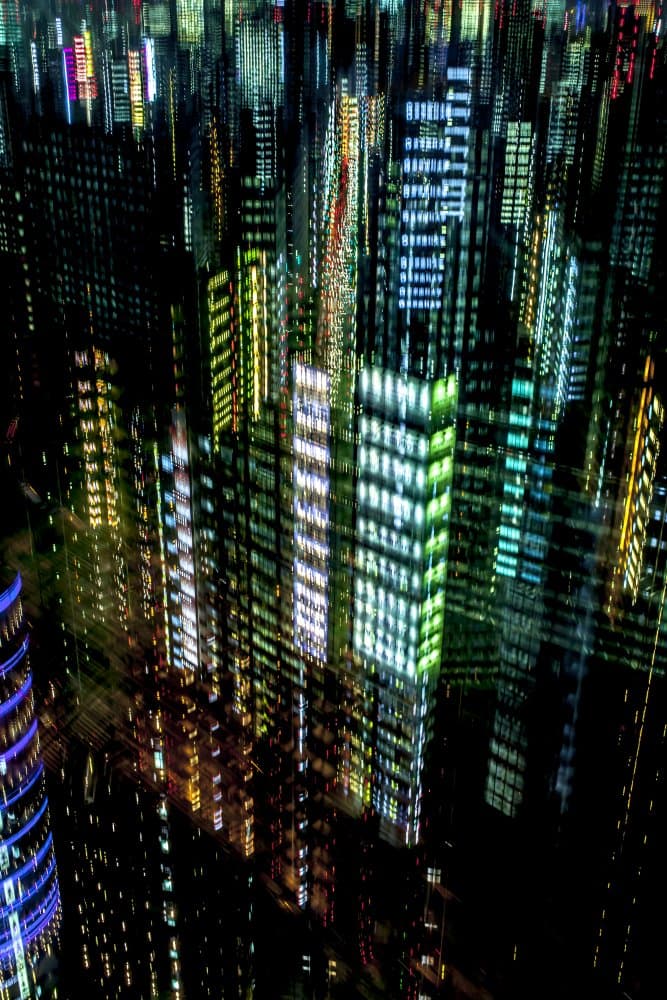 Vibrant City Night Lights by Sasaki Makoto — canvas wall art