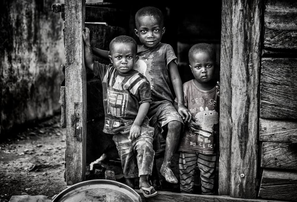 Three African Boys by Joxe Inazio Kuesta Garmendia — canvas wall art