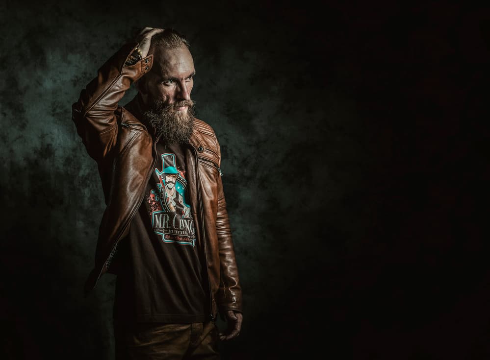 Moody Bearded Man by gNo — canvas wall art