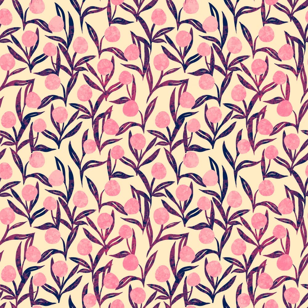 Pink Botanical Pattern by Josie George — canvas wall art