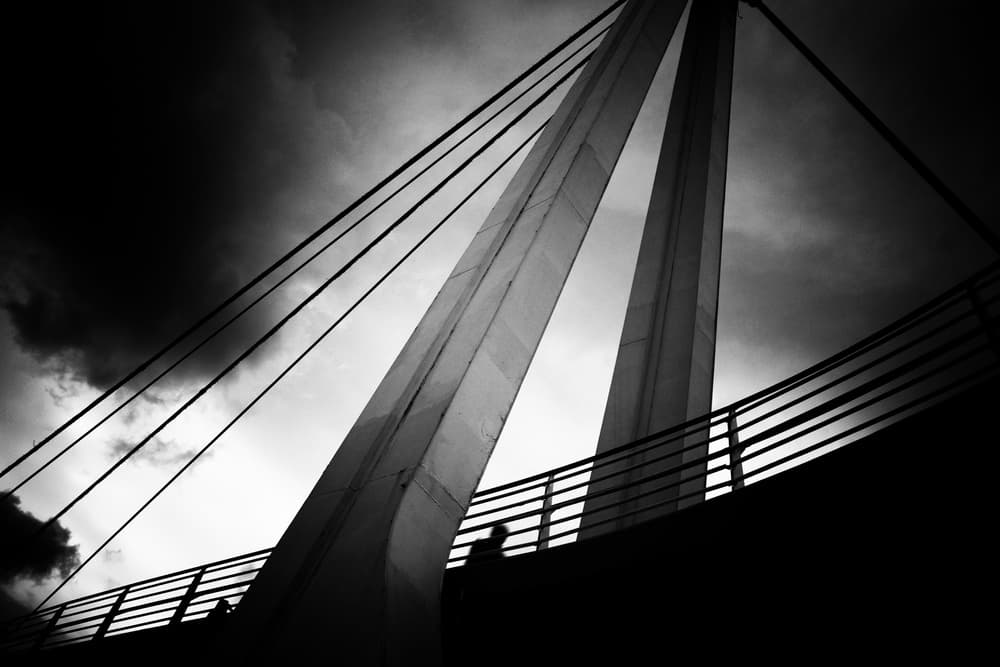 Dramatic Sky Bridge by Ali Ayer — canvas wall art