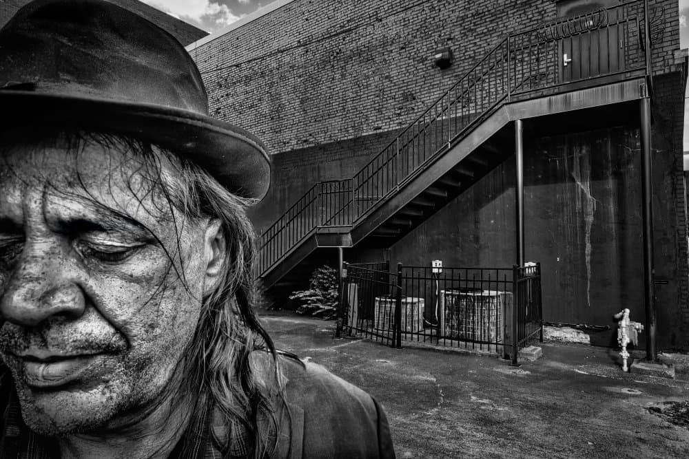 Pensive Urban Man by Steve Hermann — canvas wall art