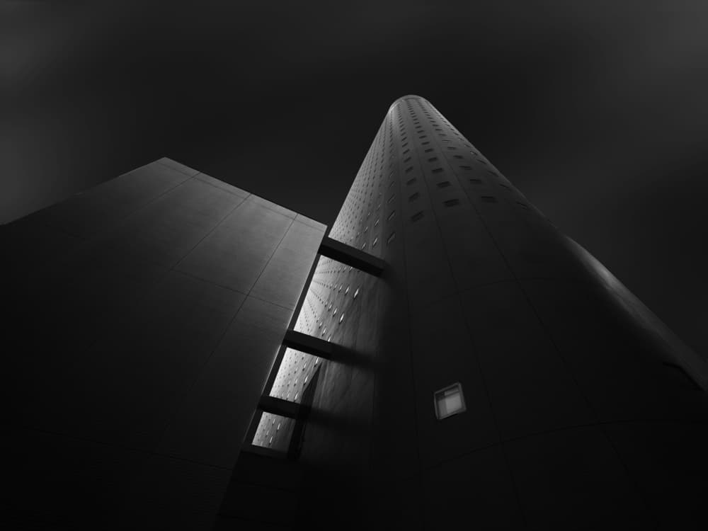 Dark Urban Spire by Yasuhiro Takachi — canvas wall art