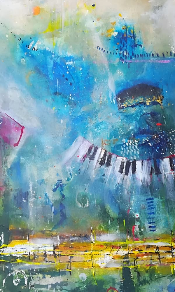 Abstract Piano Melody by Nico Phooko — canvas wall art
