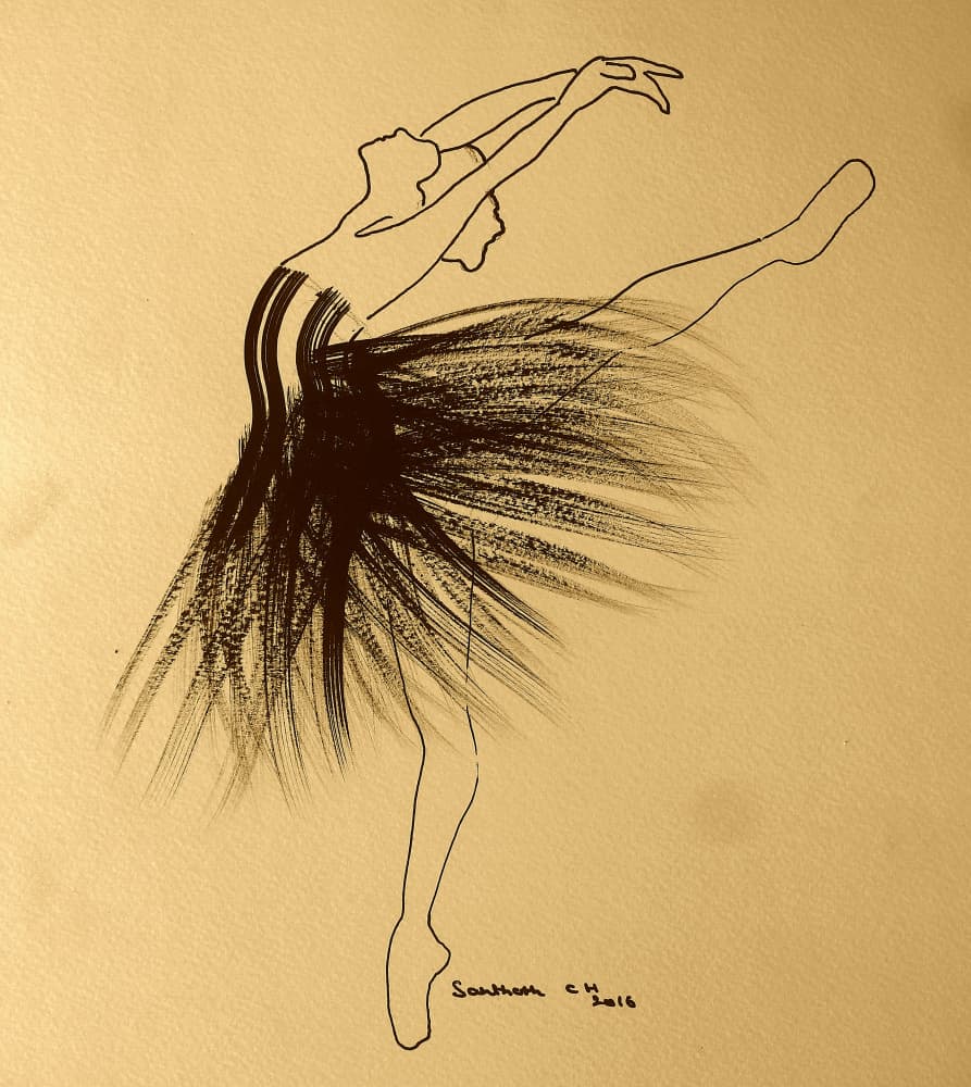 Graceful Ballerina Dance by Santhosh ch — canvas wall art