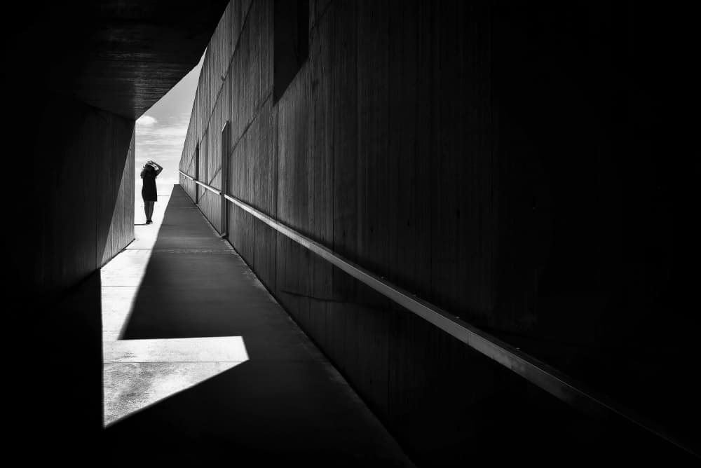 Solitary Figure Passage by Jorge Pimenta — canvas wall art
