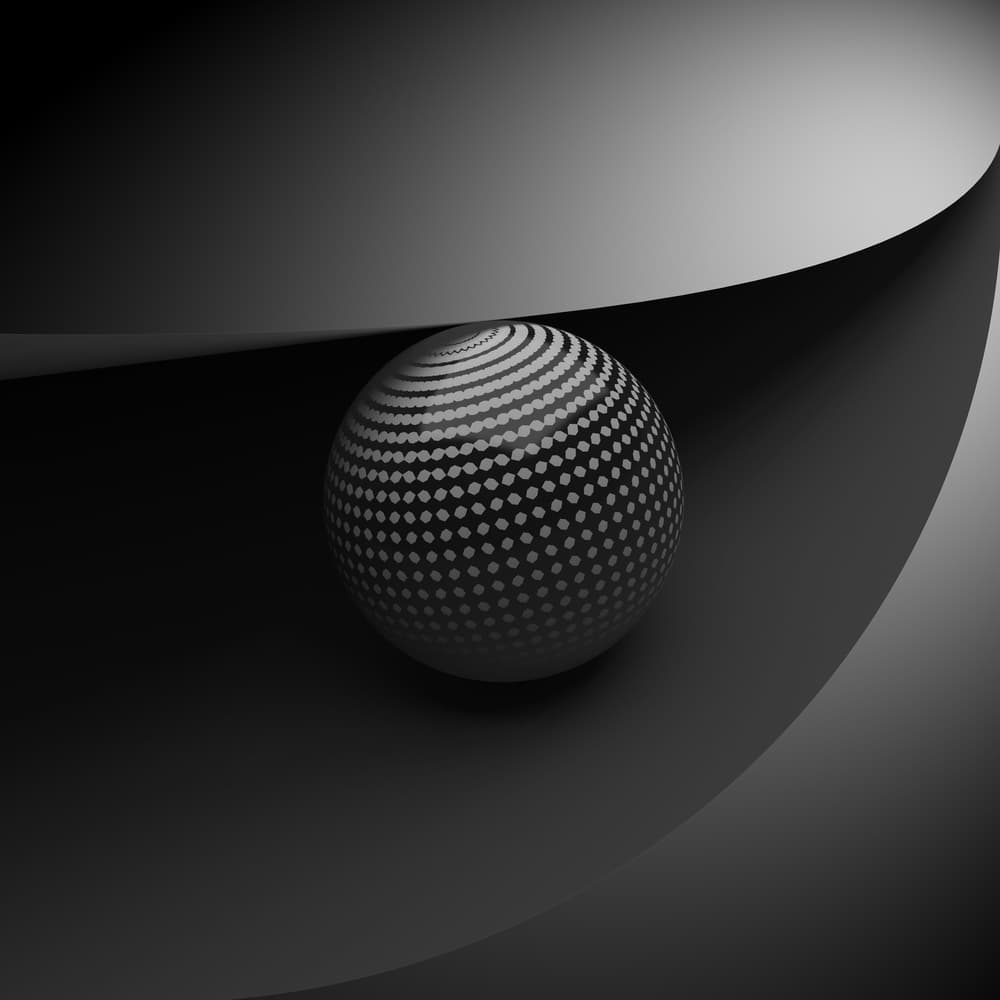 Geometric Sphere Shadow by Antonyus Bunjamin (Abe) — canvas wall art