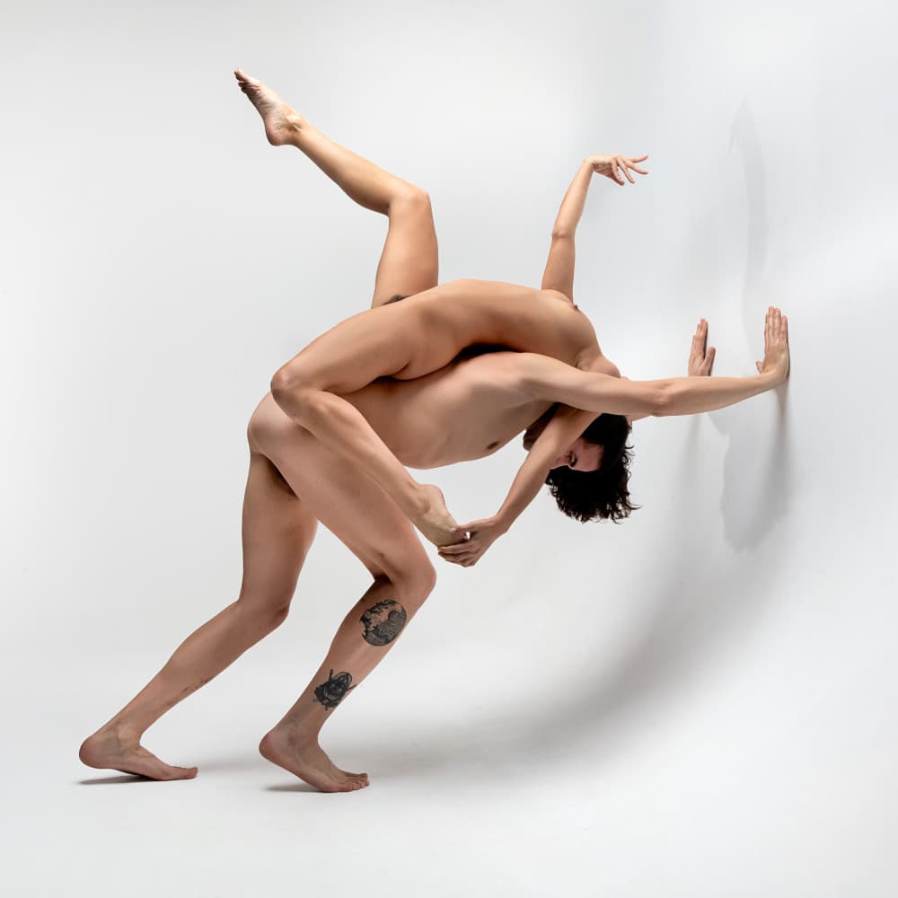 Acroyoga for couples by Joan Gil Raga — canvas wall art