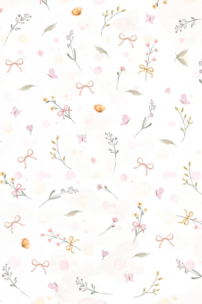 Delicate Floral Butterfly Pattern by Xuan Thai — canvas wall art