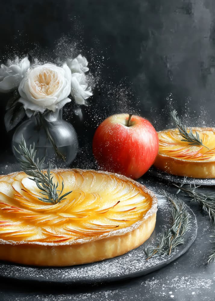Elegant Apple Still Life by Justyna Jaszke — canvas wall art