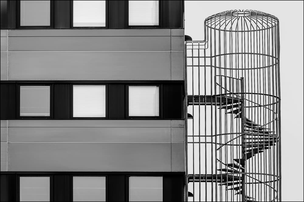 Modern Spiral Staircase by Henk van Maastricht — canvas wall art
