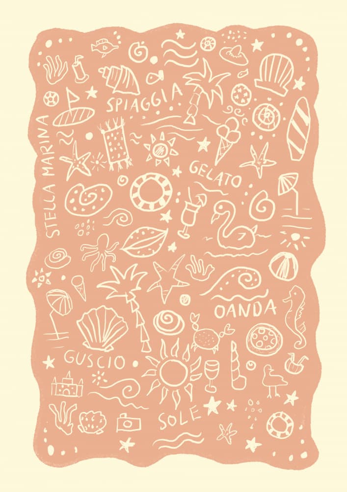 Summer Beach Doodles by Studio Dolci — canvas wall art