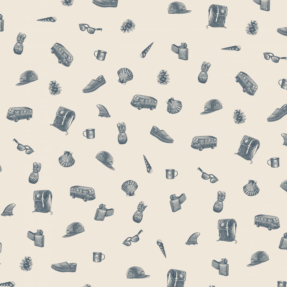 Wanderlust Travel Essentials by Florent Bodart — canvas wall art