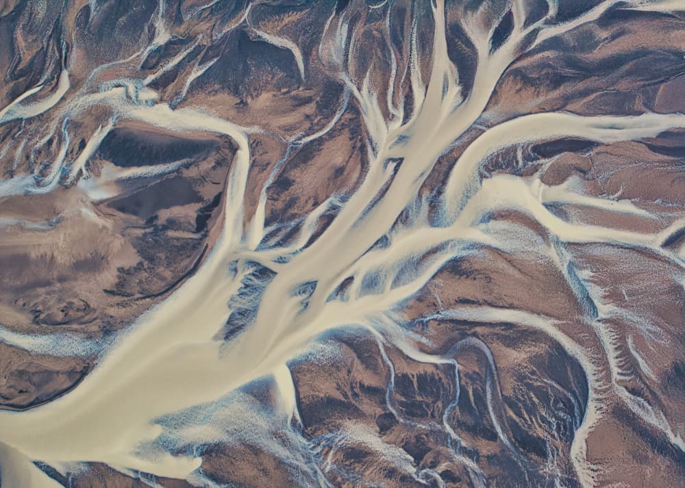 Braided River Landscape by Michael Zheng — canvas wall art