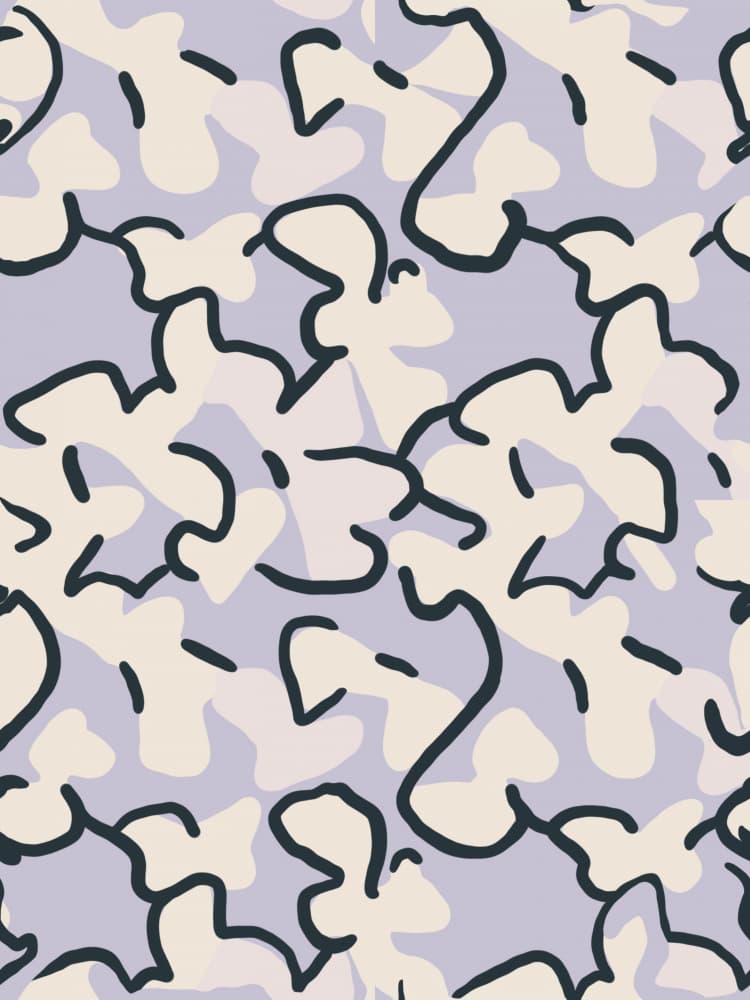Soft Lavender Organic Shapes by Little Dean — canvas wall art