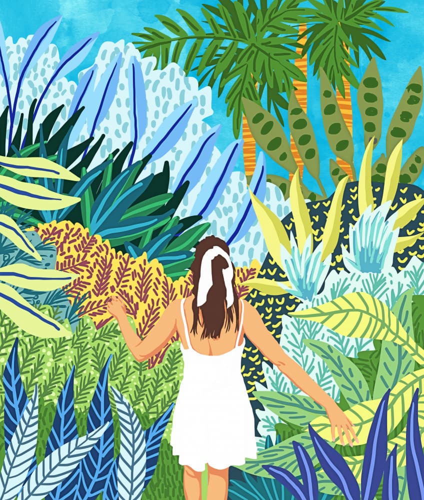 Tropical Jungle Escape by Uma Gokhale — canvas wall art