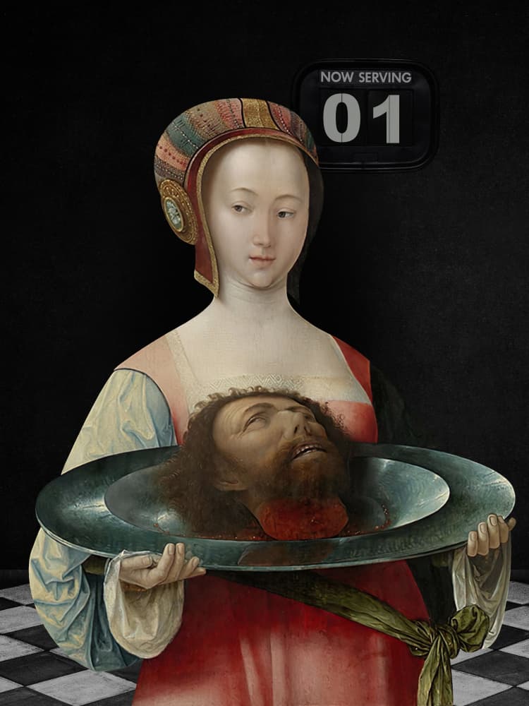 Salome Now Serving by Marja van den Hurk — canvas wall art