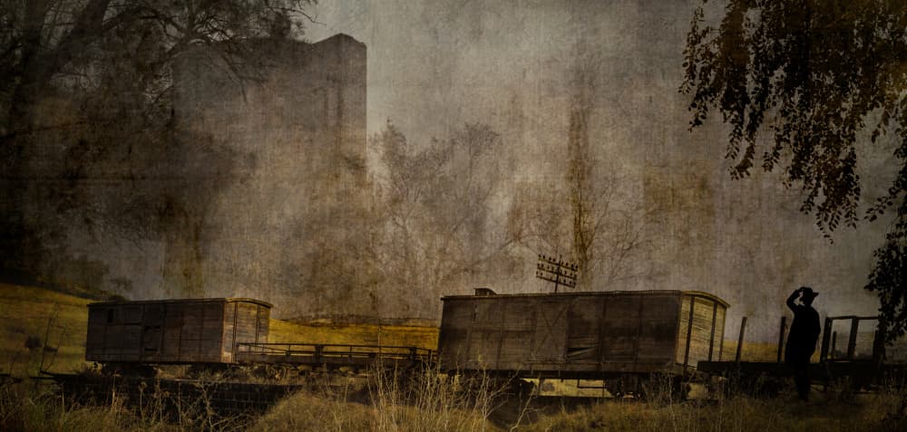 Forgotten Train Landscape by Rachel Pansky — canvas wall art