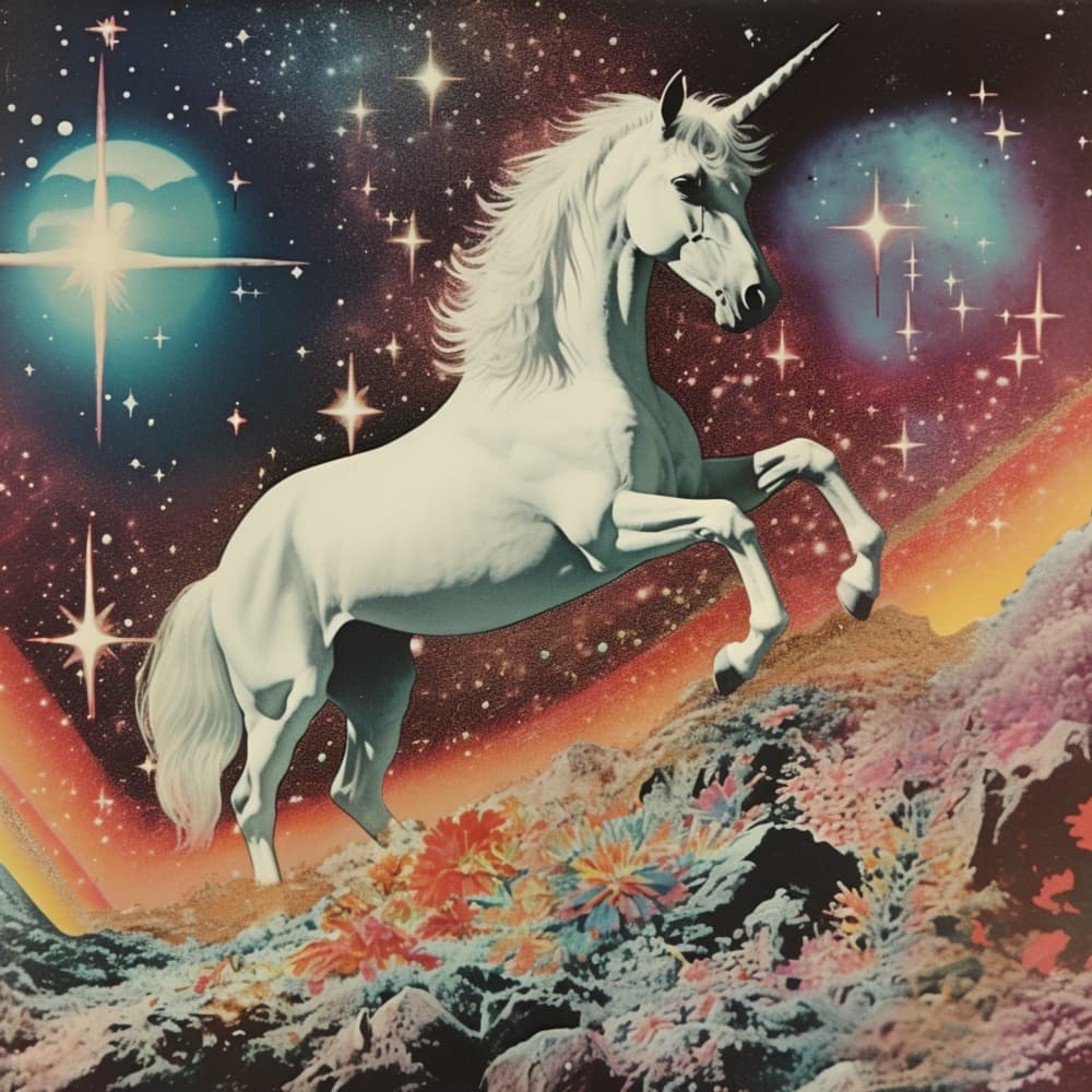Cosmic Unicorn Dream by Samantha Hearn — canvas wall art