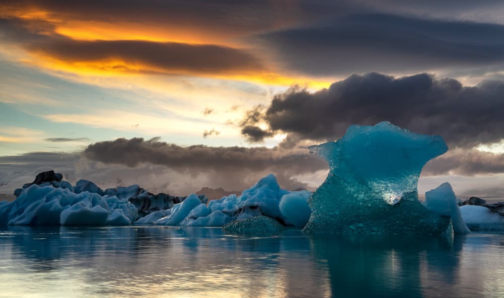 Arctic Iceberg Sunset by Keller — canvas wall art