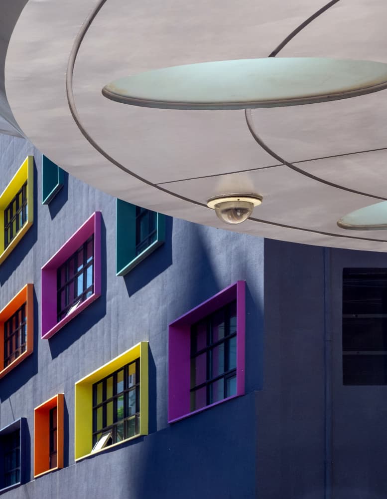 Colorful Building Facade by HAN dong hee — canvas wall art