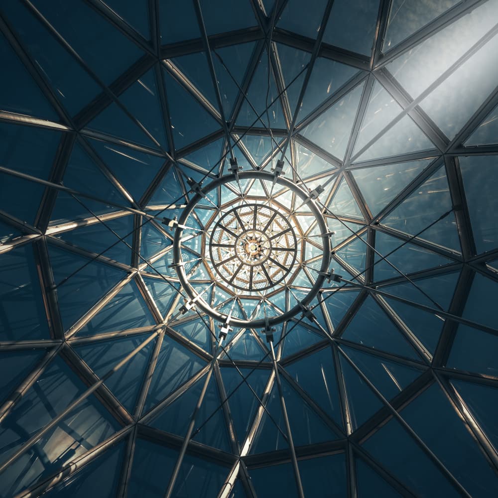 Geometric Glass Ceiling by Marc Huybrighs — canvas wall art