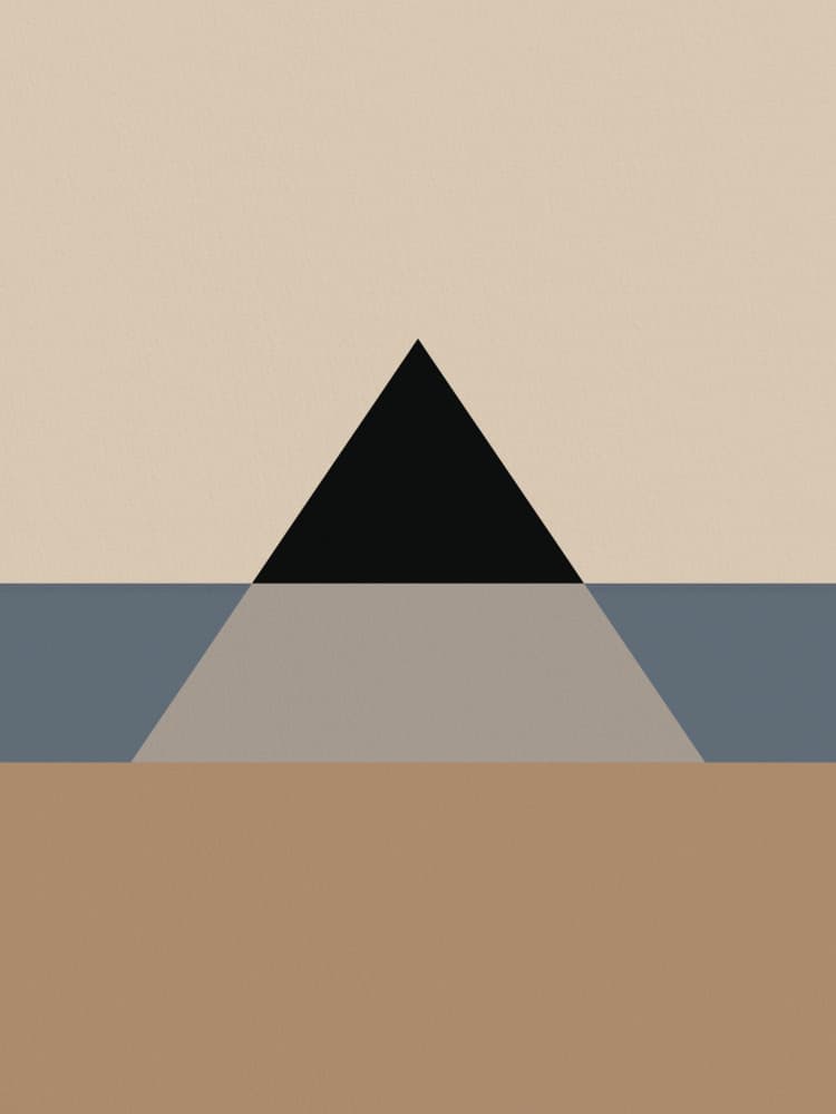 Geometric Desert Horizon by Little Dean — canvas wall art