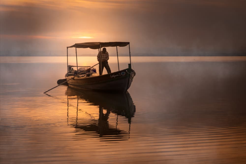 Golden Hour Reflections by Gustavo Ribes — canvas wall art