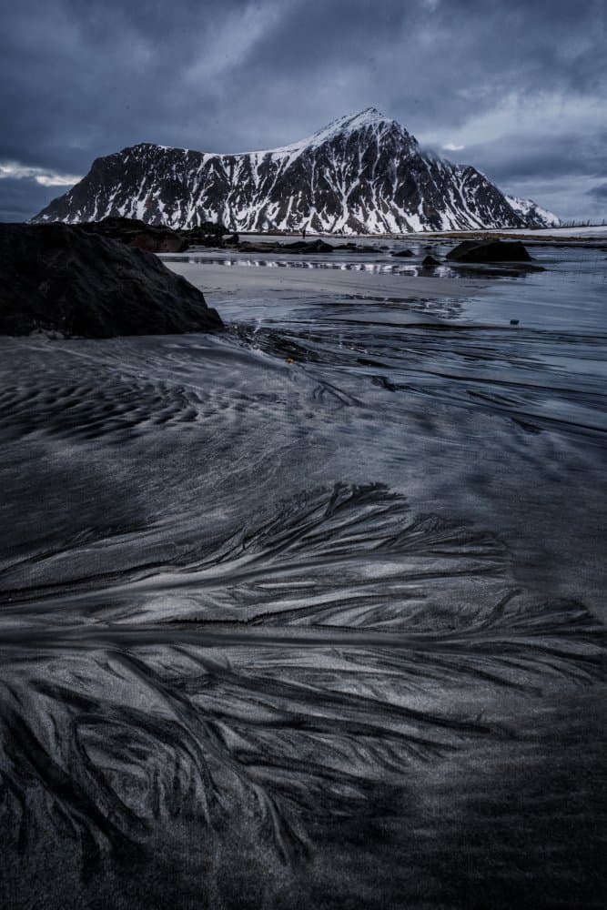 Snowy Mountain Patterns by Dennis Zhang — canvas wall art
