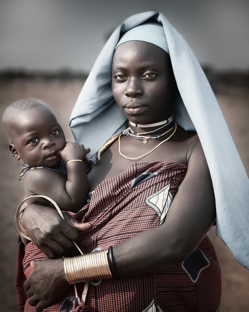 African Mother and Child by Tori E Bohn — canvas wall art