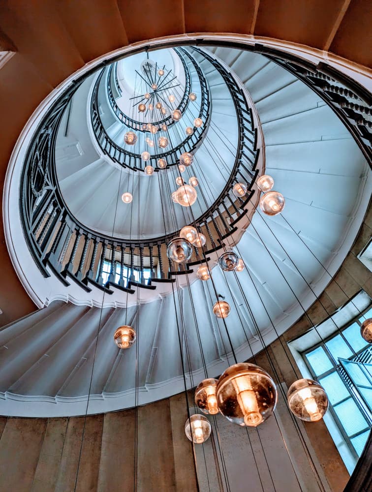 Elegant Spiral Staircase by Elizabeth Allen — canvas wall art