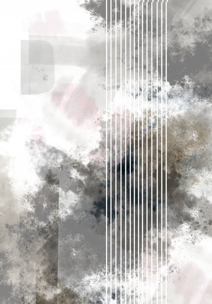 Abstract Grey Line Wash by Pictufy Studio II — canvas wall art