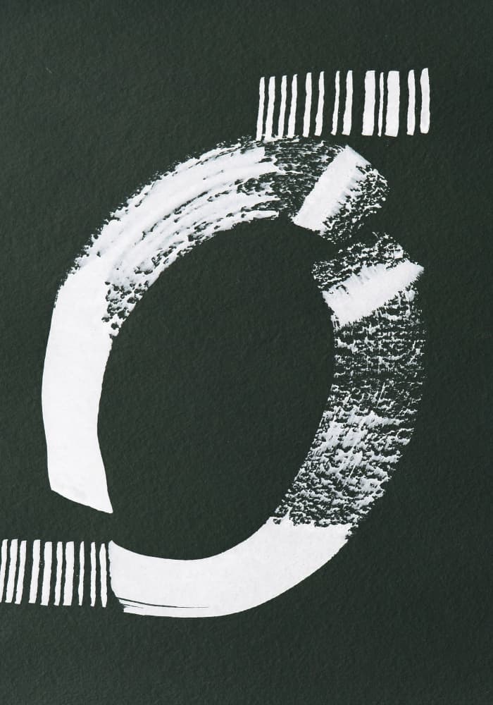 Modern Brushstroke Circle by Santhosh ch — canvas wall art