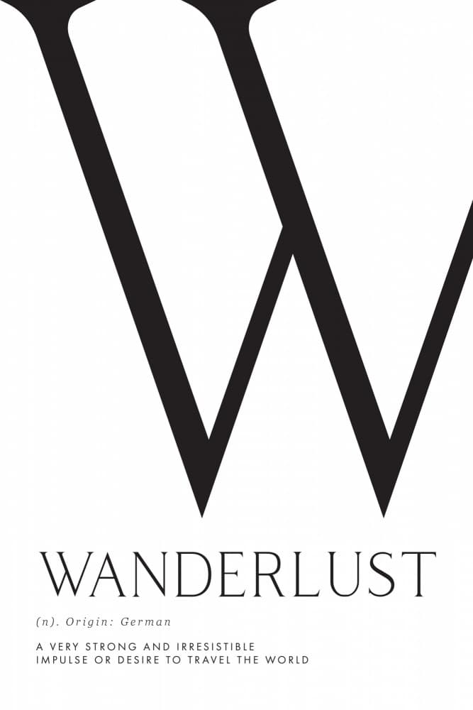 Wanderlust Travel Definition by Rosana Laiz Blursbyai — canvas wall art