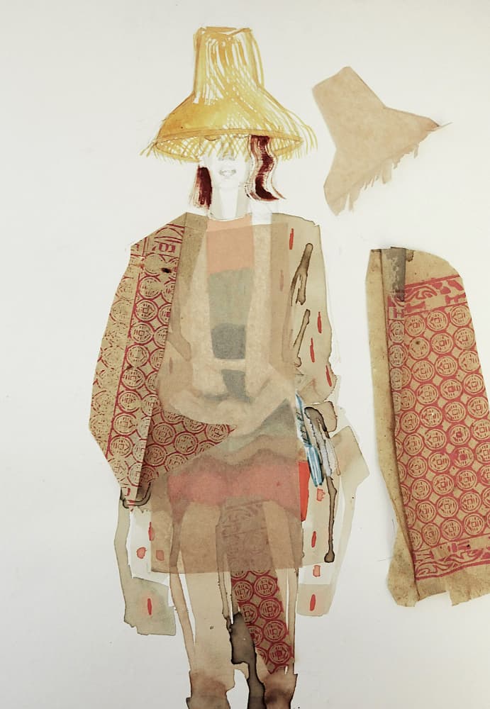 Bohemian Fashion Illustration by Doris Schmitz — canvas wall art