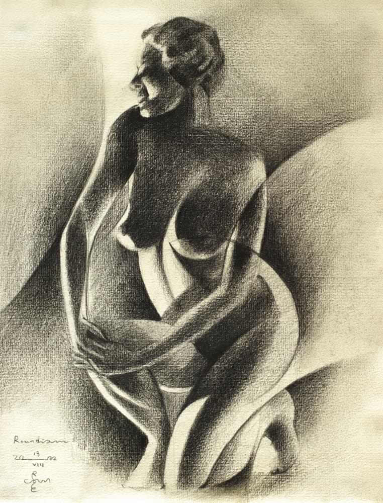 Elegant Pregnant Form by Corné Akkers — canvas wall art