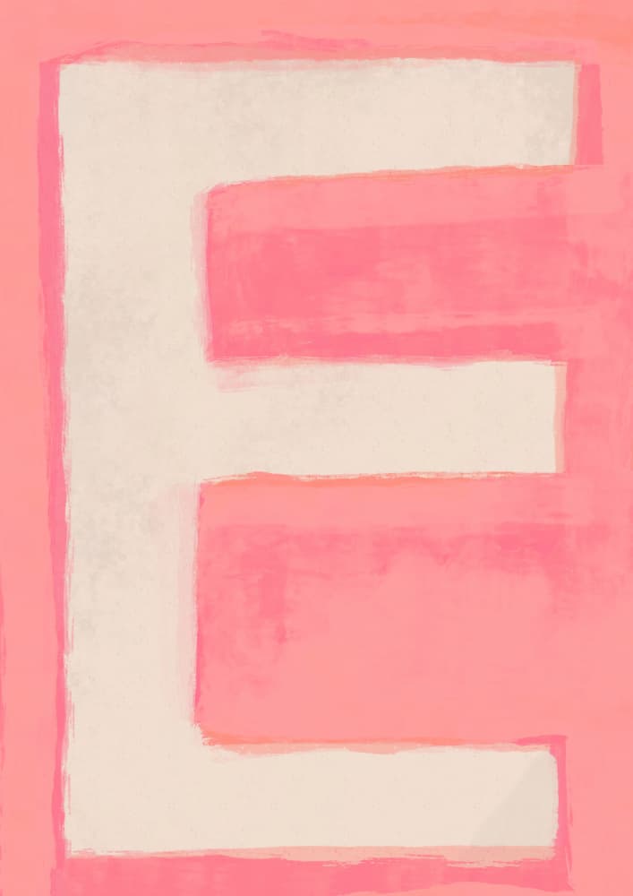E(pink) by Treechild — canvas wall art