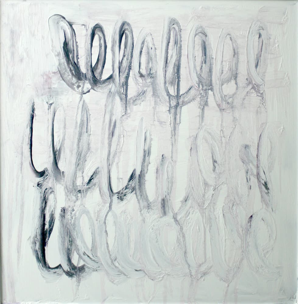 Fluid Gray Loops by Marina Nelson — canvas wall art