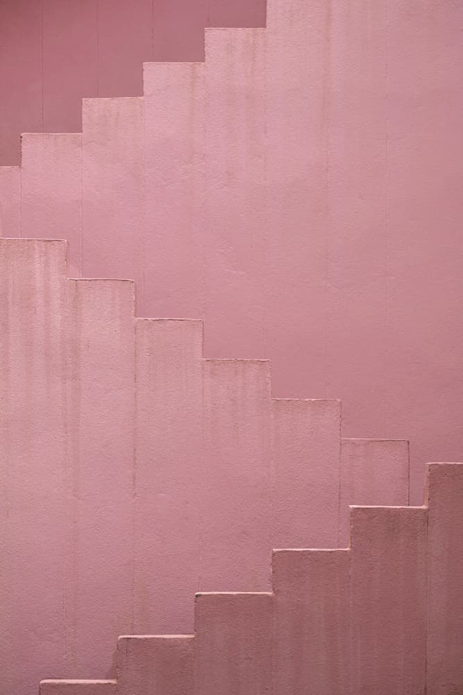 Abstract Pink Steps by Rafael L. Bardají — canvas wall art