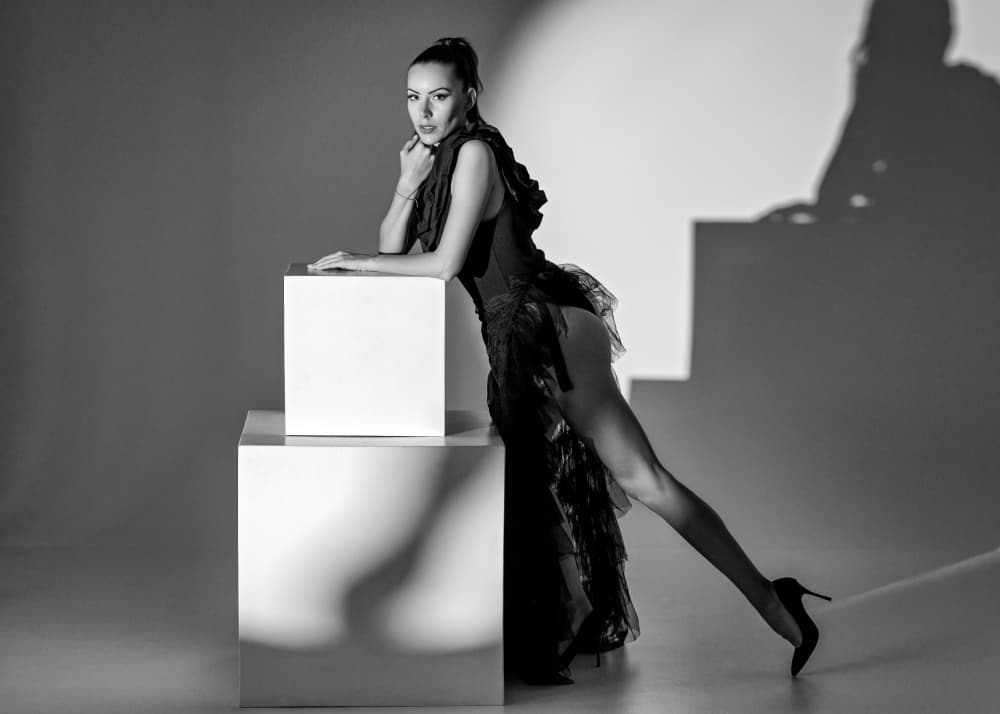 Elegant Fashion Pose by Vasil Nanev — canvas wall art