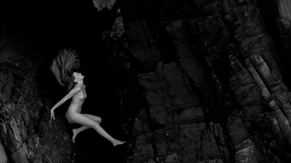Floating Nude Cave by Joan Gil Raga — canvas wall art