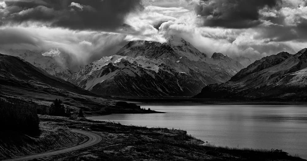 Dramatic Mountain Lake by C.S. Tjandra — canvas wall art