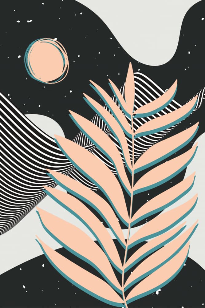 Palm Leaf Astrology by Little Dean — canvas wall art