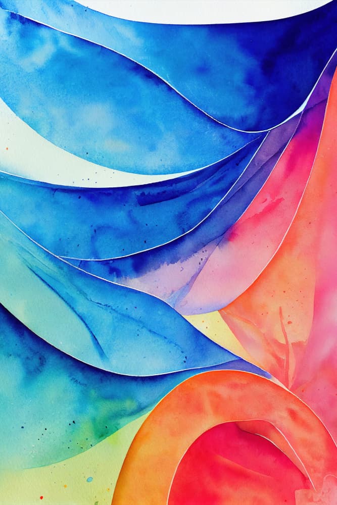Smooth Color Waves by Mauro — canvas wall art