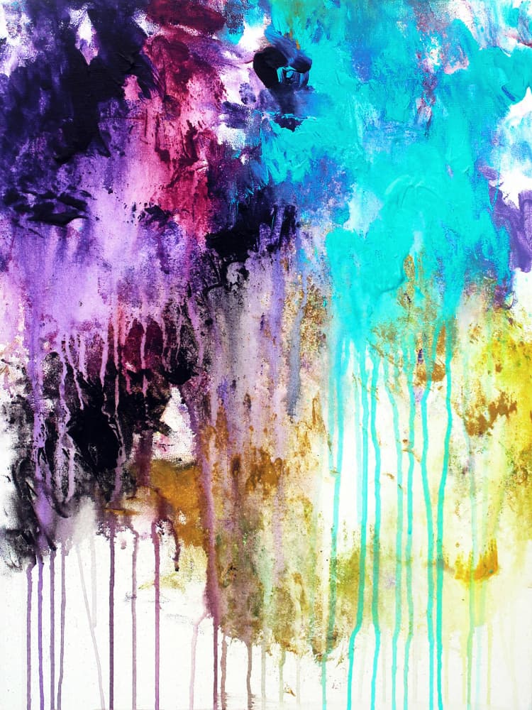 Vibrant Abstract Movement by Ron Halfant — canvas wall art