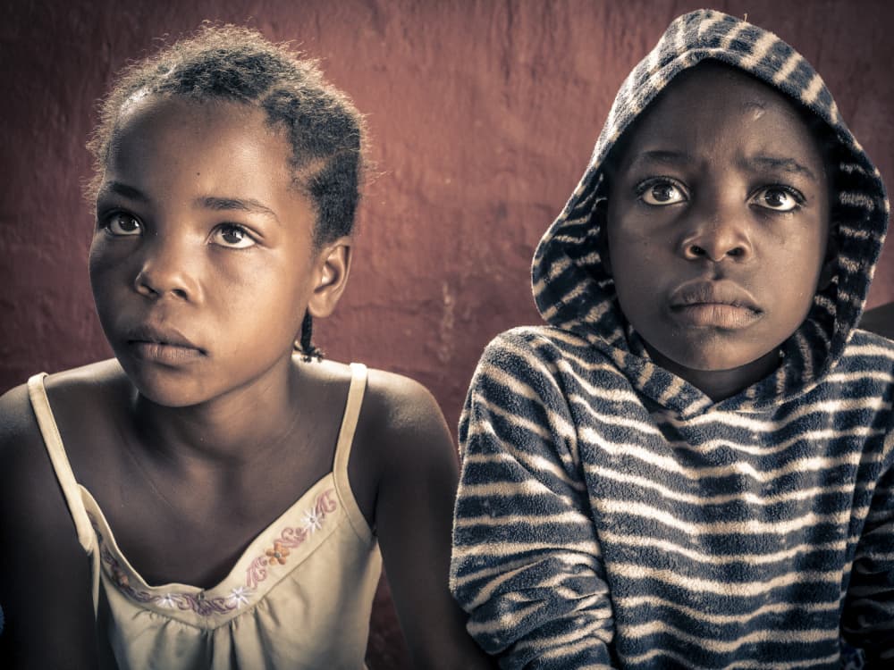 Two Pensive Girls by Eyal Alcalay — canvas wall art