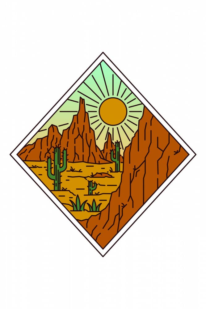 Retro Desert Vista by jay stanley — canvas wall art
